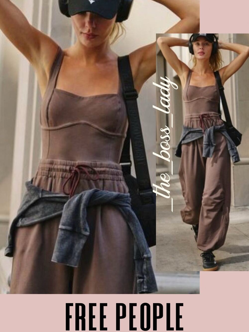 Free People jumpsuit one-piece inbound onesie romper stretchy casual Large